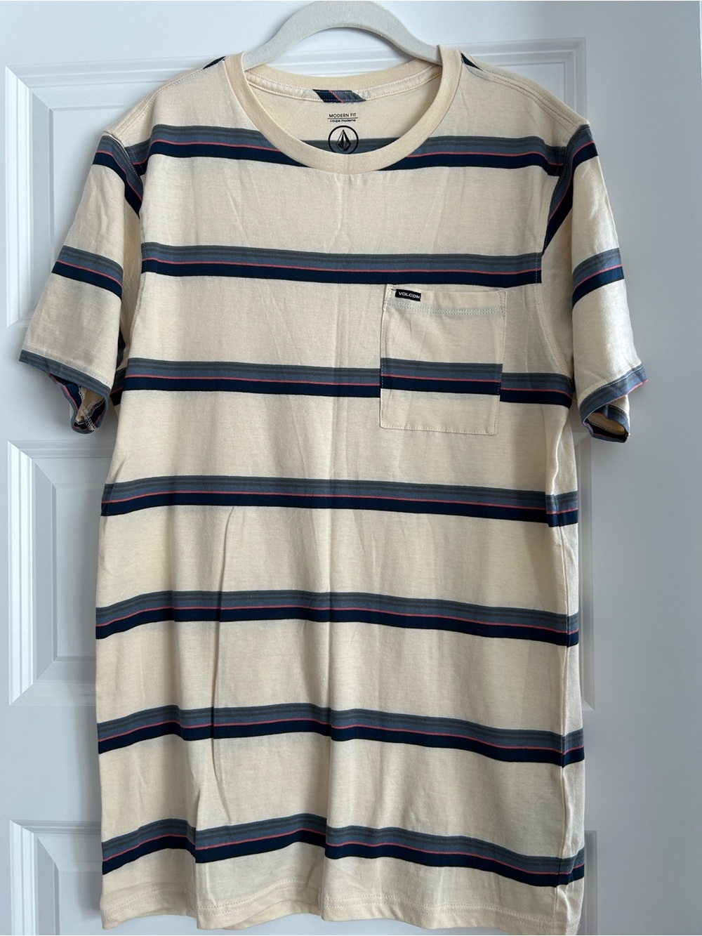 Volcom Men’s SS Striped Pocket Tee SZ M